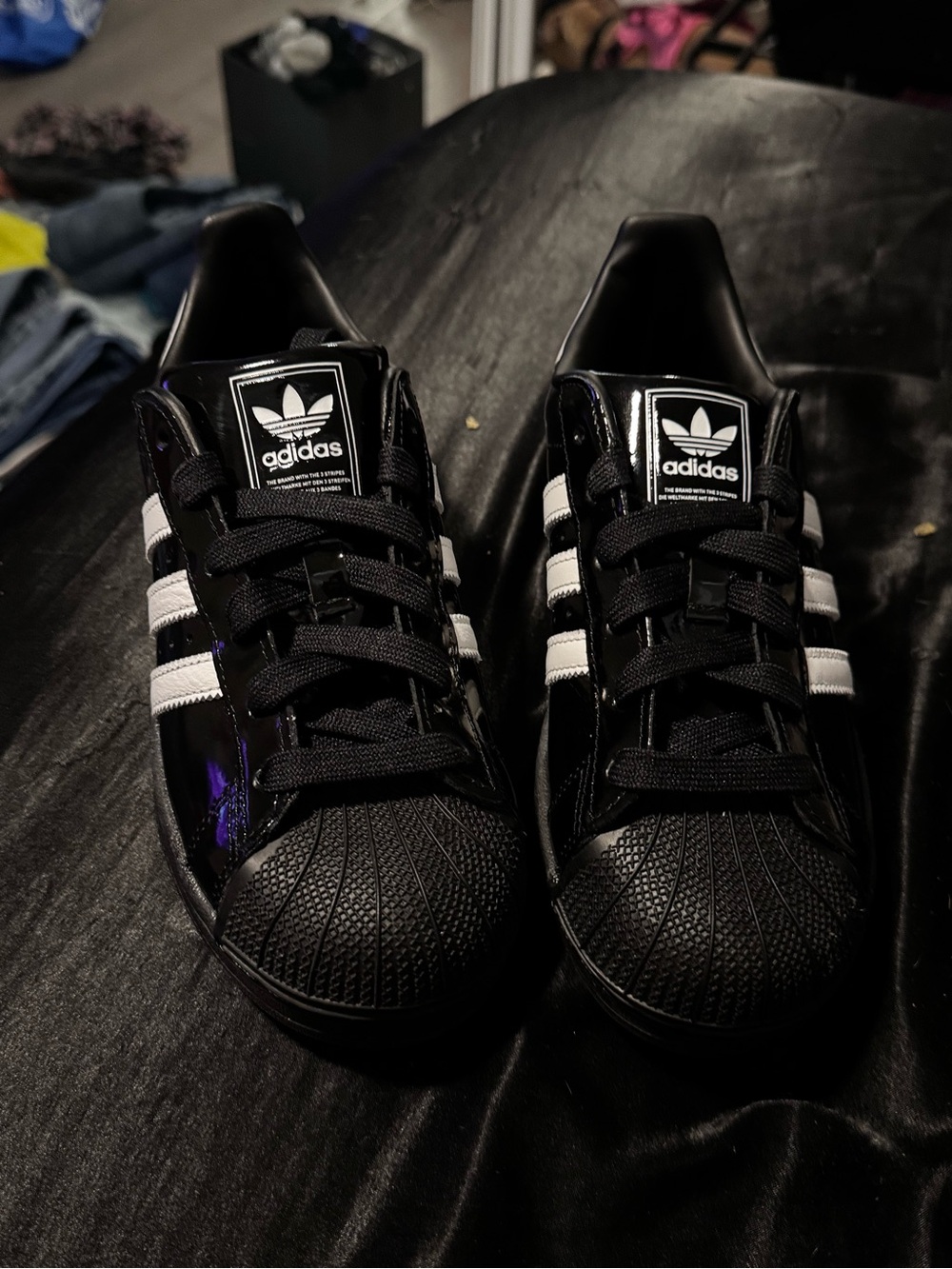 NWOT adidas Womens' Black & White Superstar Sneakers